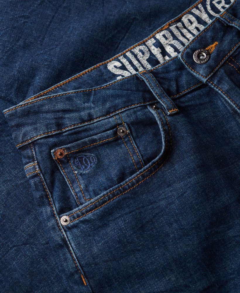 Vintage slim fit rechte jeans van biologisch katoen