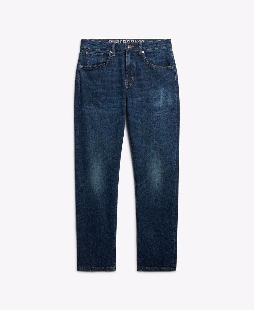 Vintage slim fit rechte jeans van biologisch katoen