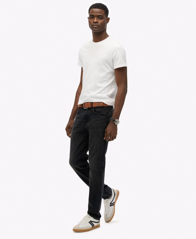 Vintage slim fit rechte jeans van biologisch katoen
