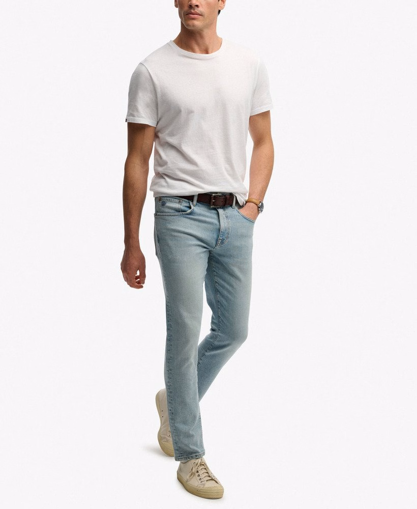 Vintage slim fit rechte jeans van biologisch katoen
