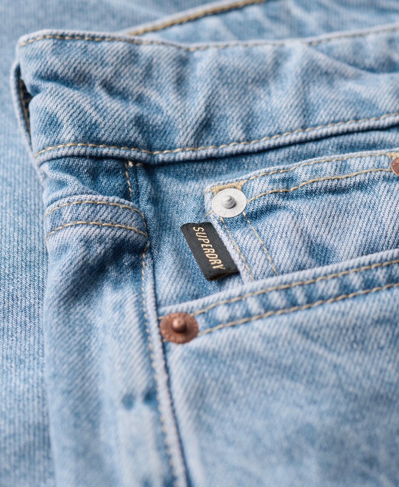 middelhoge taille rechte jeans in lente vintage op maat