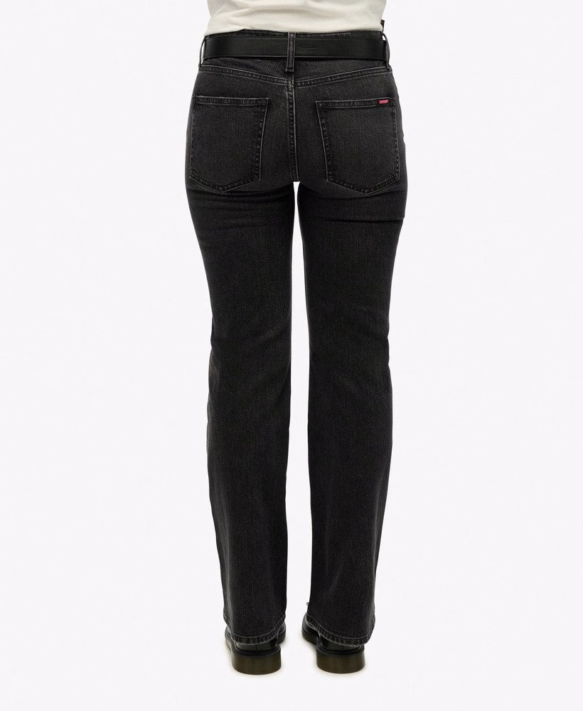 Vintage jeans met middelhoge taille en smalle uitlopende pijpen