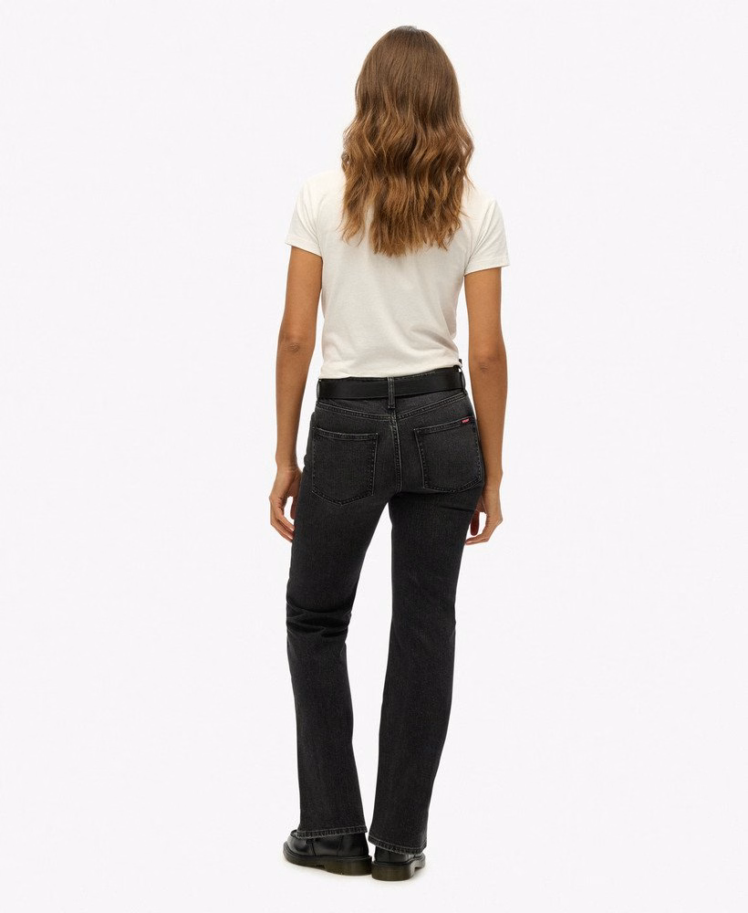 Vintage jeans met middelhoge taille en smalle uitlopende pijpen