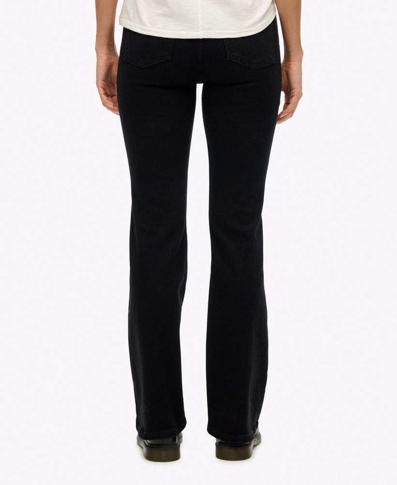 Biologische katoenen flared jeans met middelhoge taille
