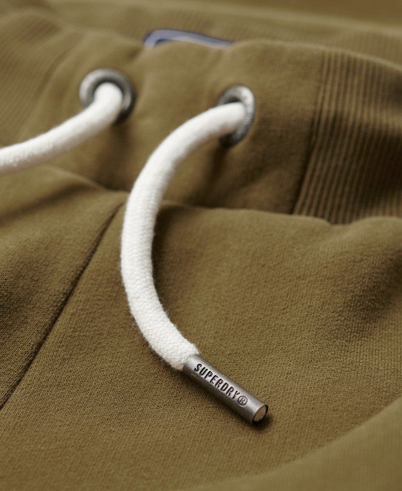 klassieke vintage joggingbroek met logo in kaki