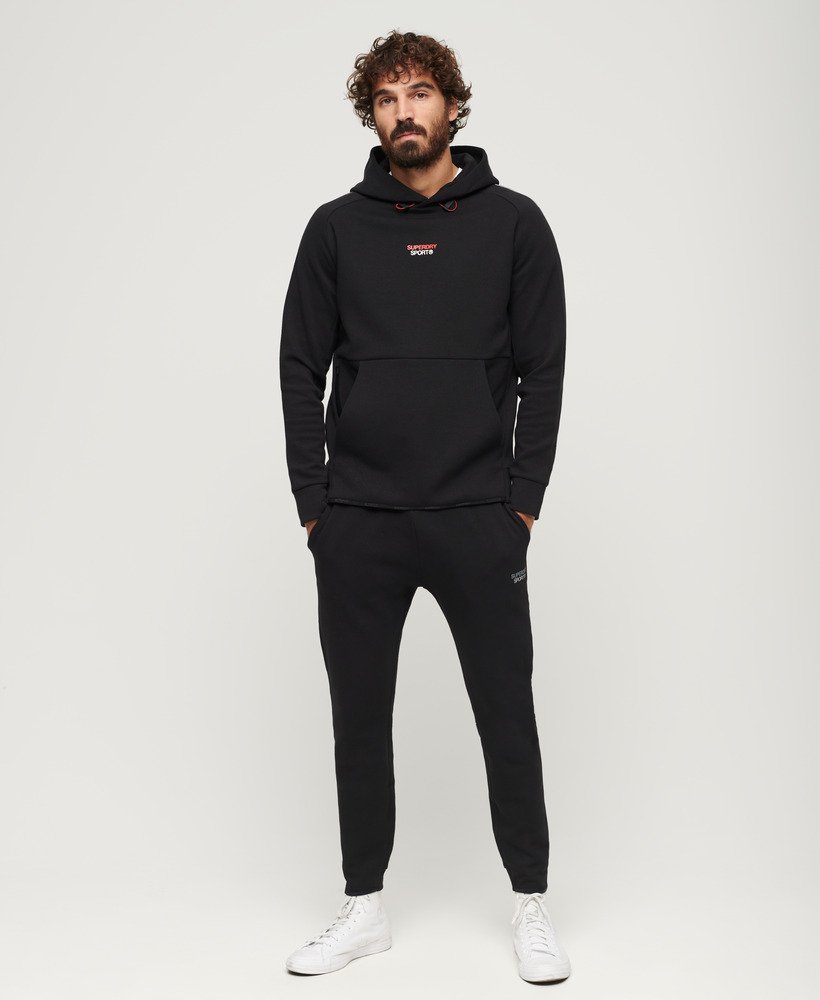 sport tech tapered joggingbroek in zwart