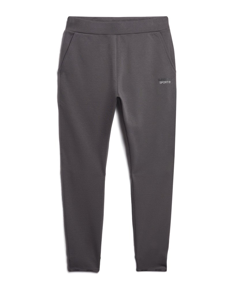sport tech tapered joggers in donker leigrijs