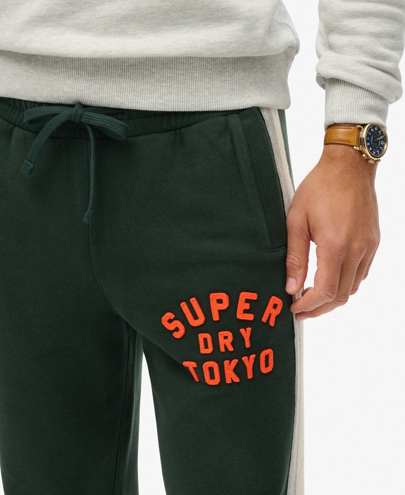 vintage athletic joggingbroek in academy donkergroen