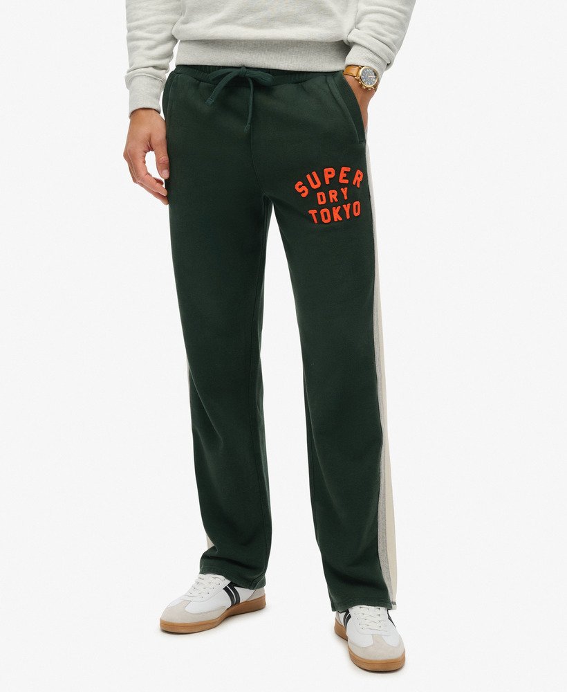 vintage athletic joggingbroek in academy donkergroen