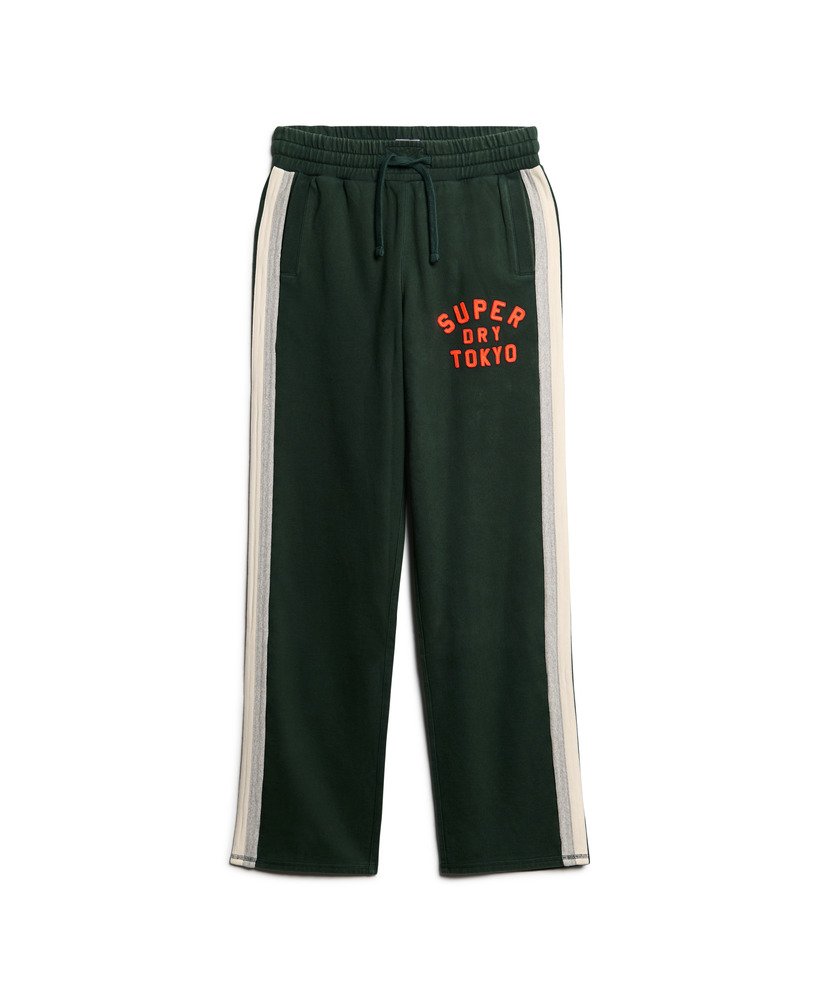 vintage athletic joggingbroek in academy donkergroen