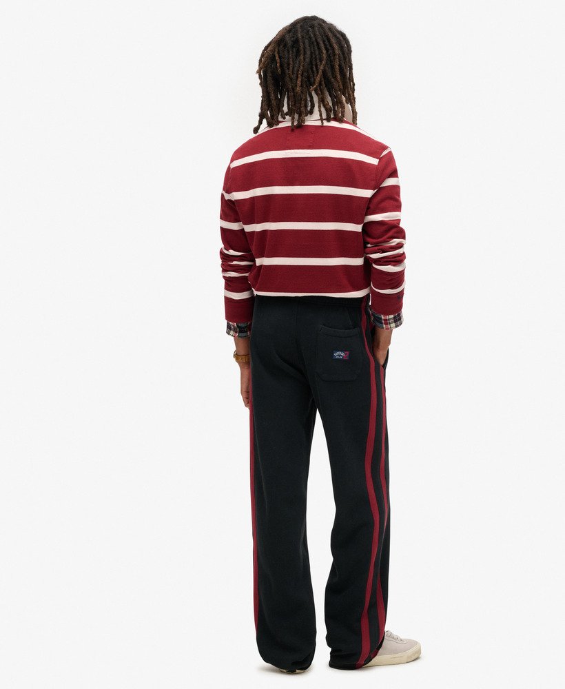 essential logo straight joggers in zwartrijk bordeauxrood