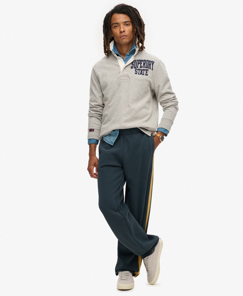 essential logo straight joggers in eclipse navywinter gold