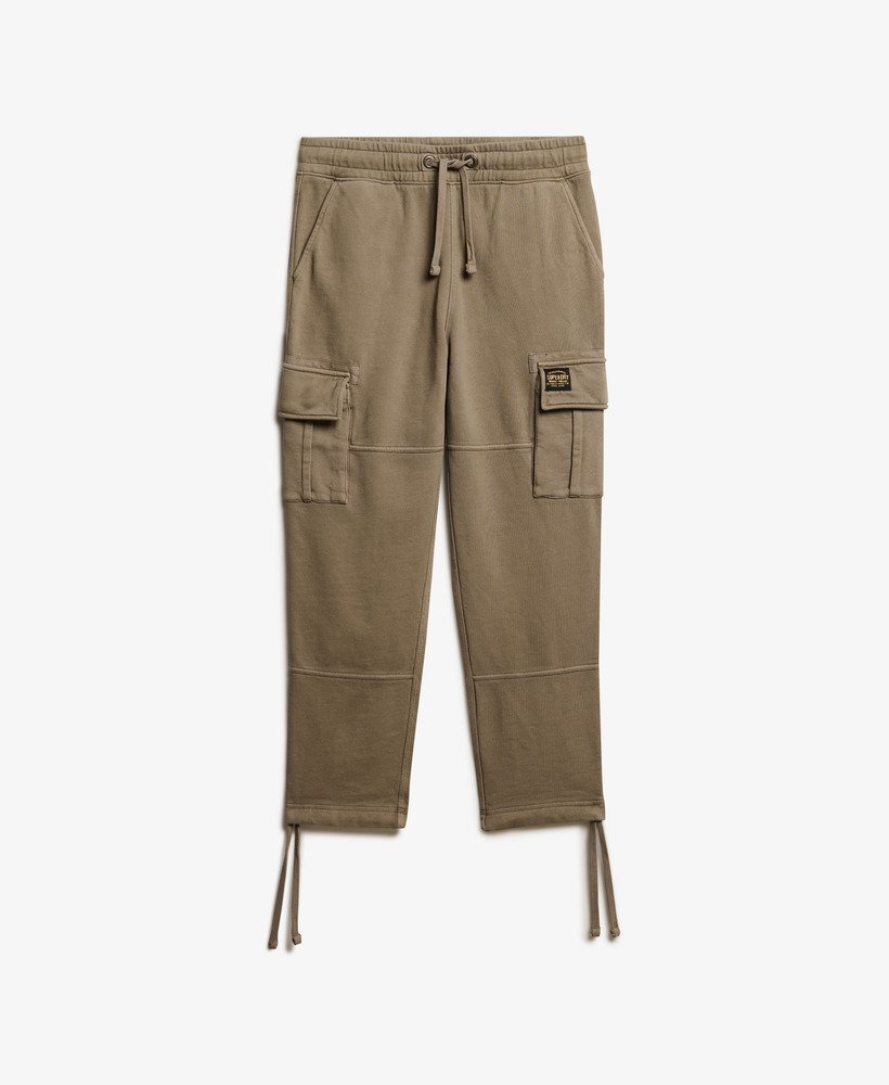 relaxte cargo joggingbroek in gewassen morel brown