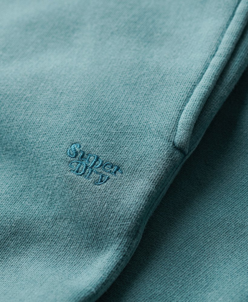 wasbare joggingbroek met wijde pijpen in hydro dark turquoise