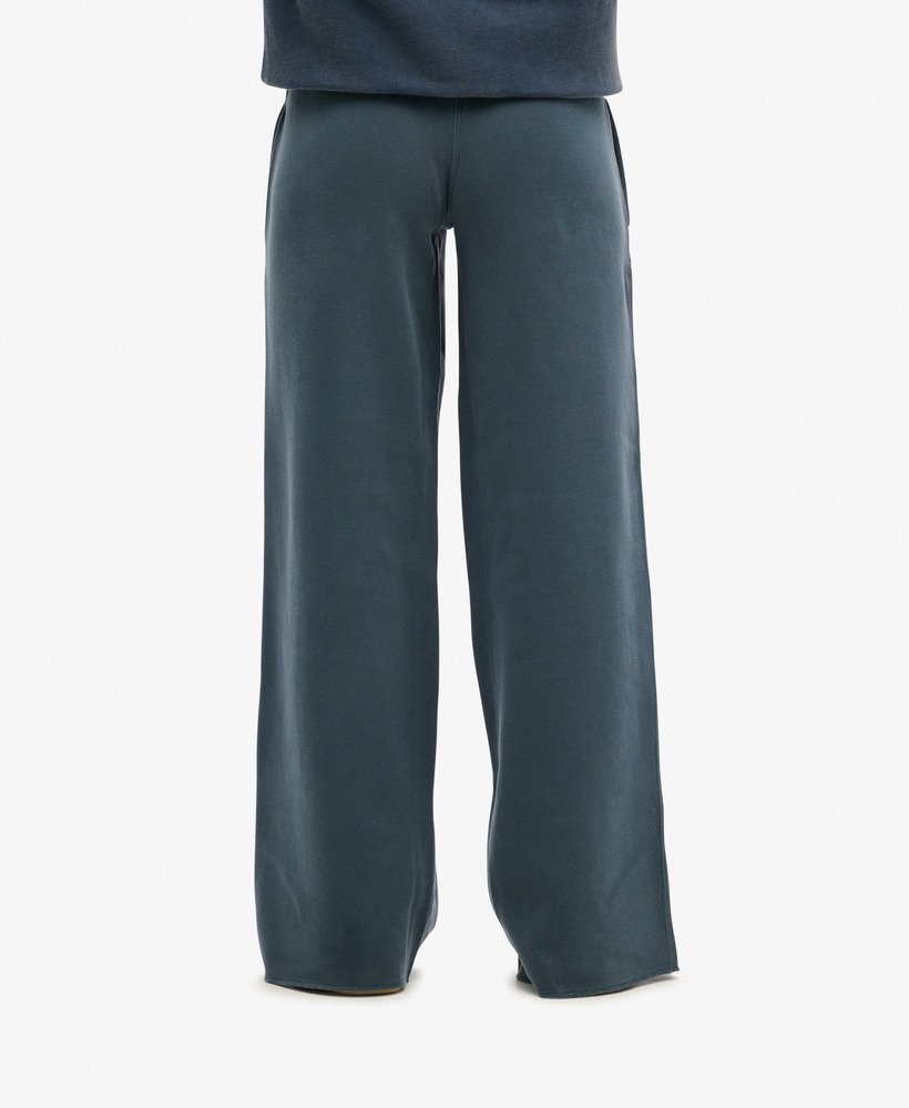 wasbare joggingbroek met wijde pijpen in eclipse navy