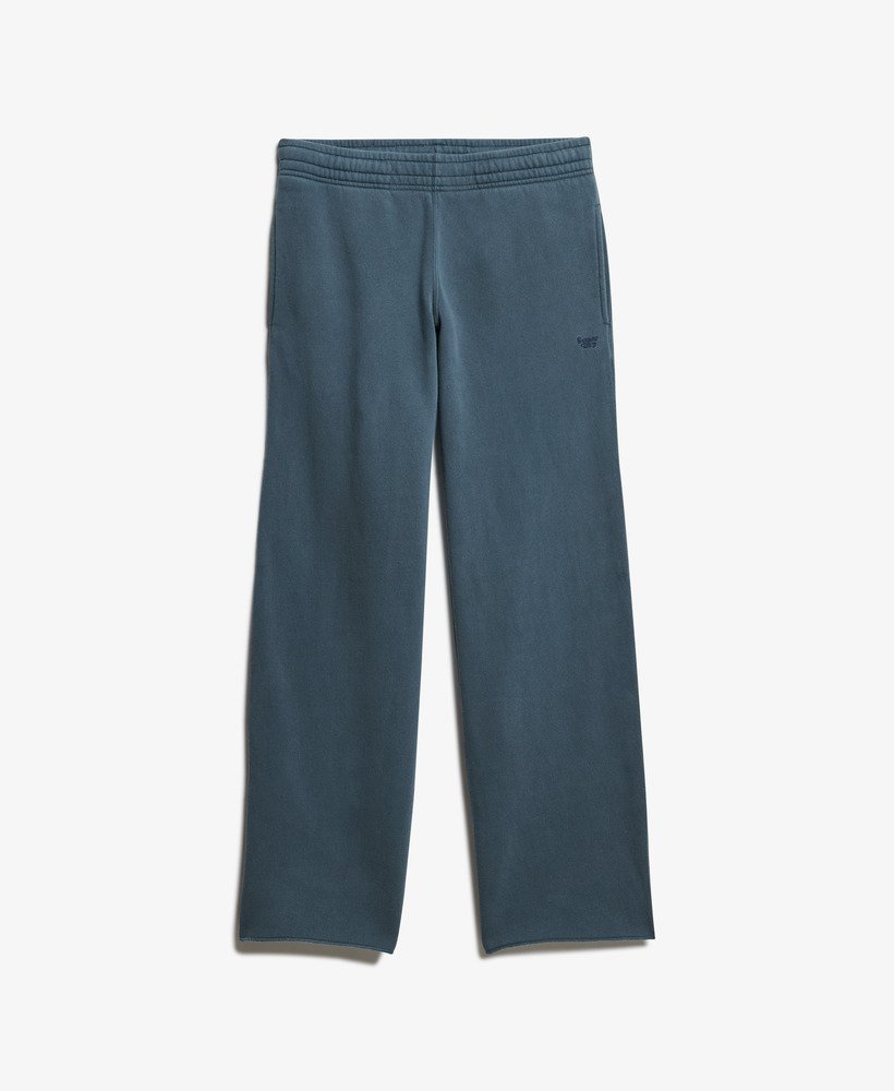 wasbare joggingbroek met wijde pijpen in eclipse navy