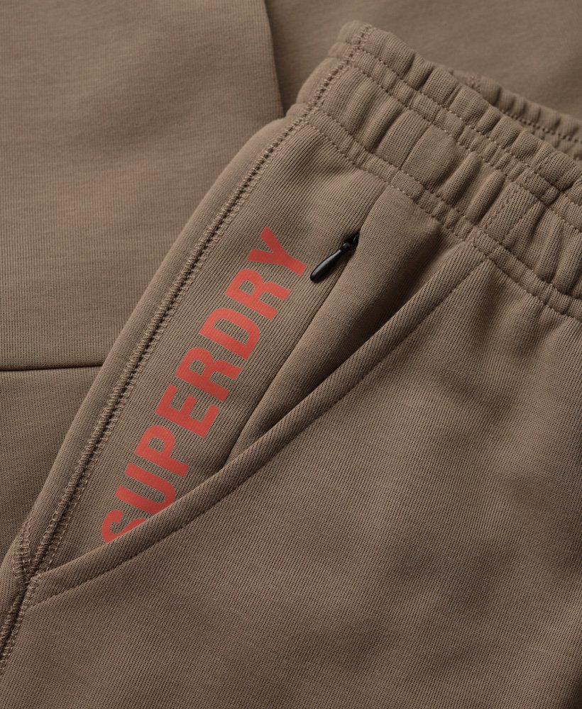 code tech slim joggers in fossil brown