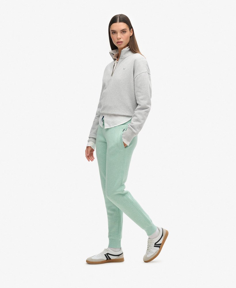essential logo joggers in minted green marl