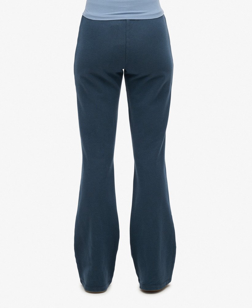 athletic essentials jersey flare joggers in blueberry navy