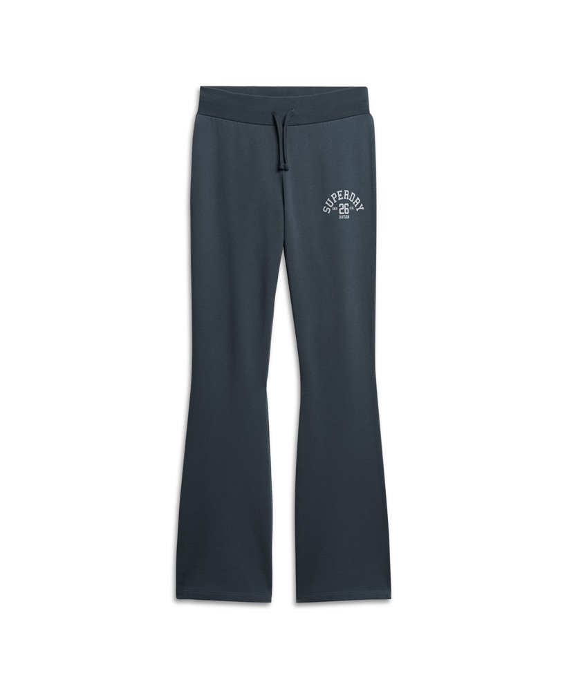 athletic essentials jersey flare joggers in blueberry navy