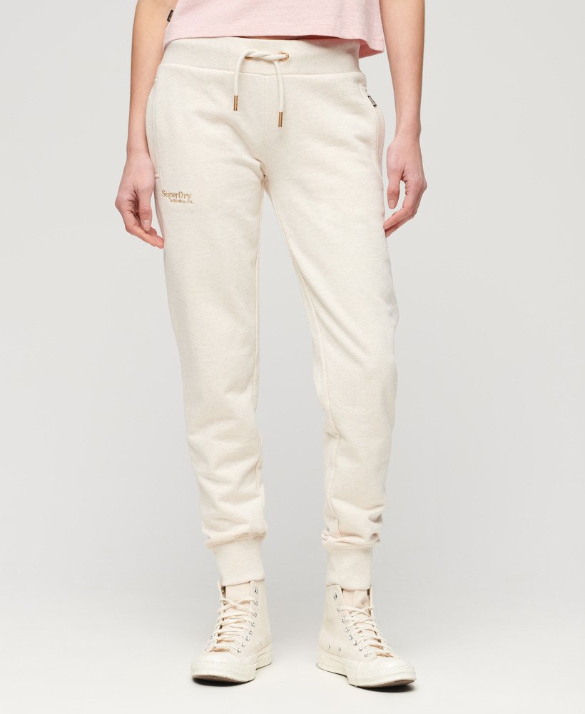 essential logo joggers in light oat marl