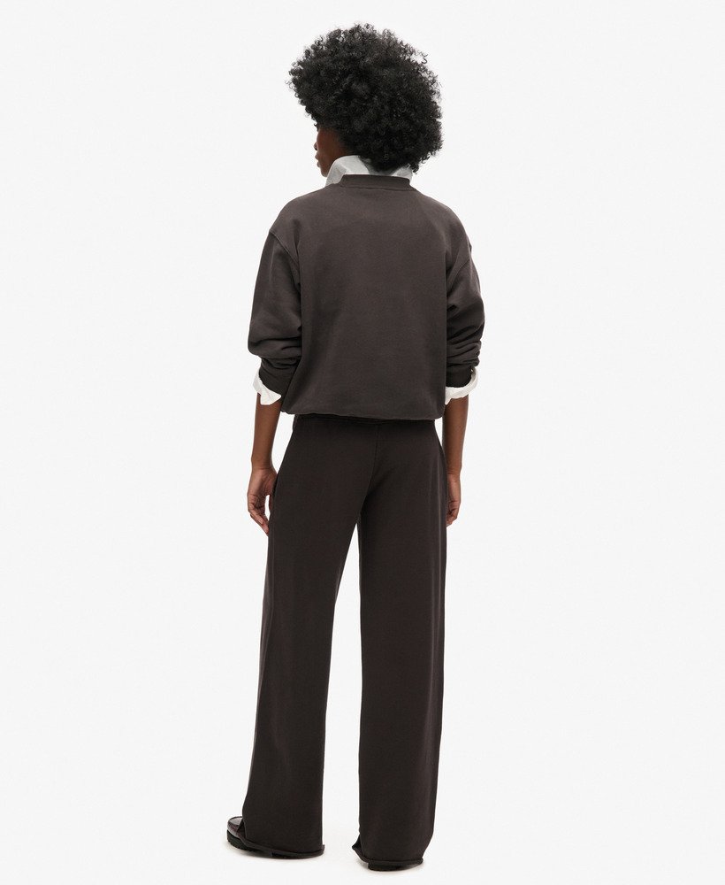 essential logo straight joggers in bison black