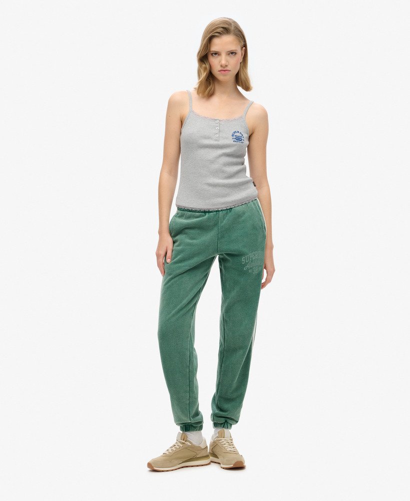 athletic essentials vintage joggingbroek met zijstrepen in dennengroen