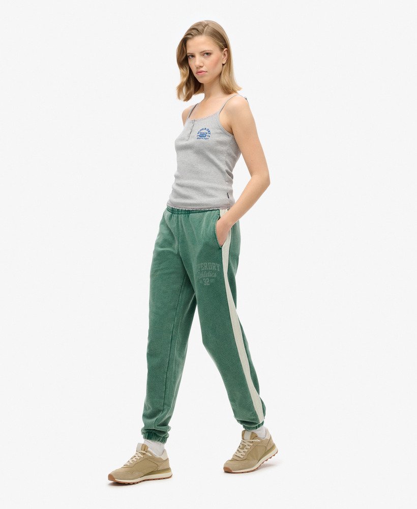 athletic essentials vintage joggingbroek met zijstrepen in dennengroen