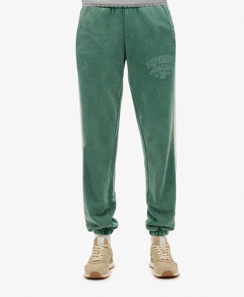 athletic essentials vintage joggingbroek met zijstrepen in dennengroen