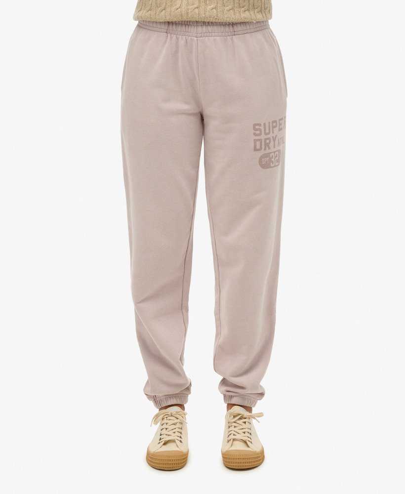 athletic essentials vintage wassen grafische joggingbroek in wolkengrijs
