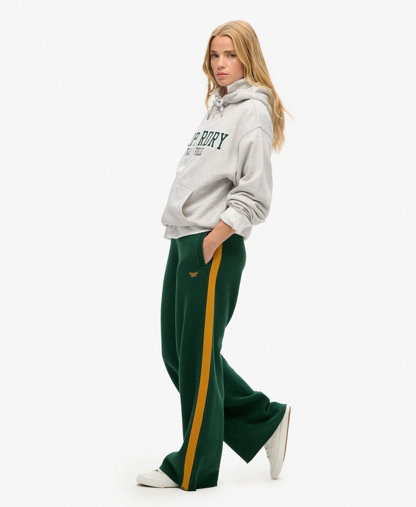 essential logo rechte joggingbroek in emailgroen