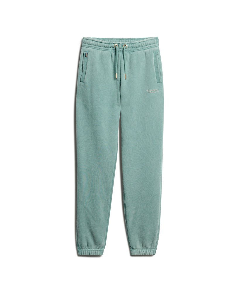 essential logo joggingbroek met manchetten in olieblauw