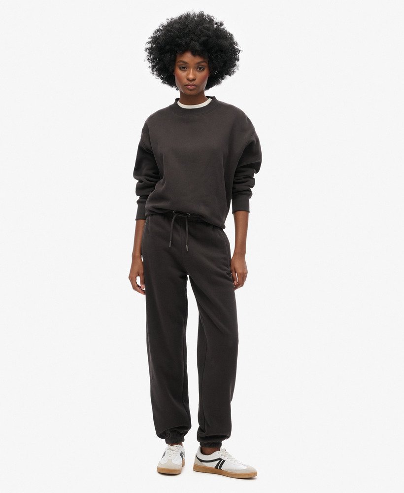 essential logo joggingbroek met manchetten in bison black