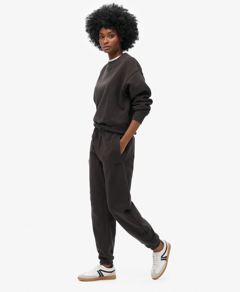 essential logo joggingbroek met manchetten in bison black