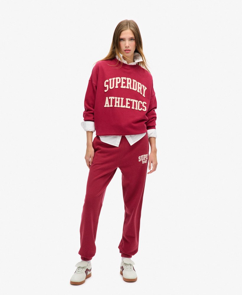 athletic essentials boyfriend jogger in bordeauxrood