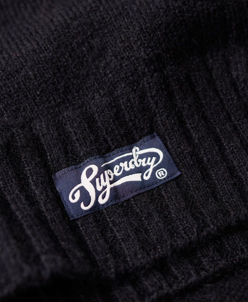 essentiële ribgebreide coltrui in eclipse navy