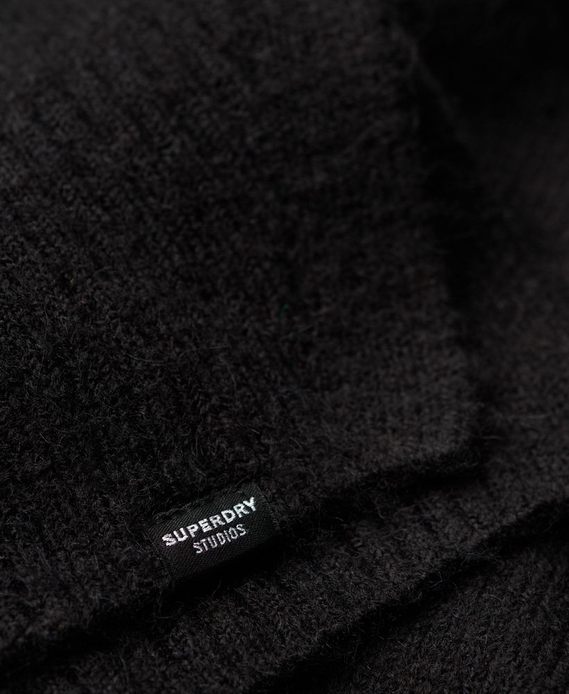 oversized v-hals trui in zwart
