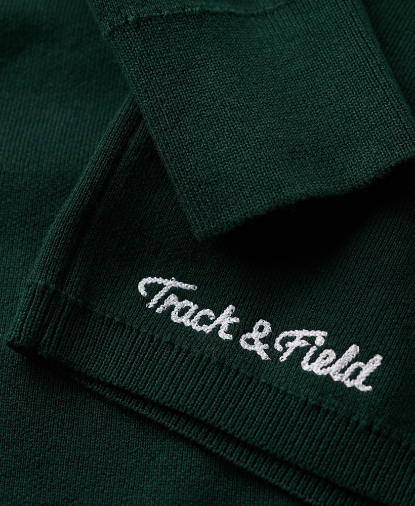 varsity cropped crew jumper in emailgroen