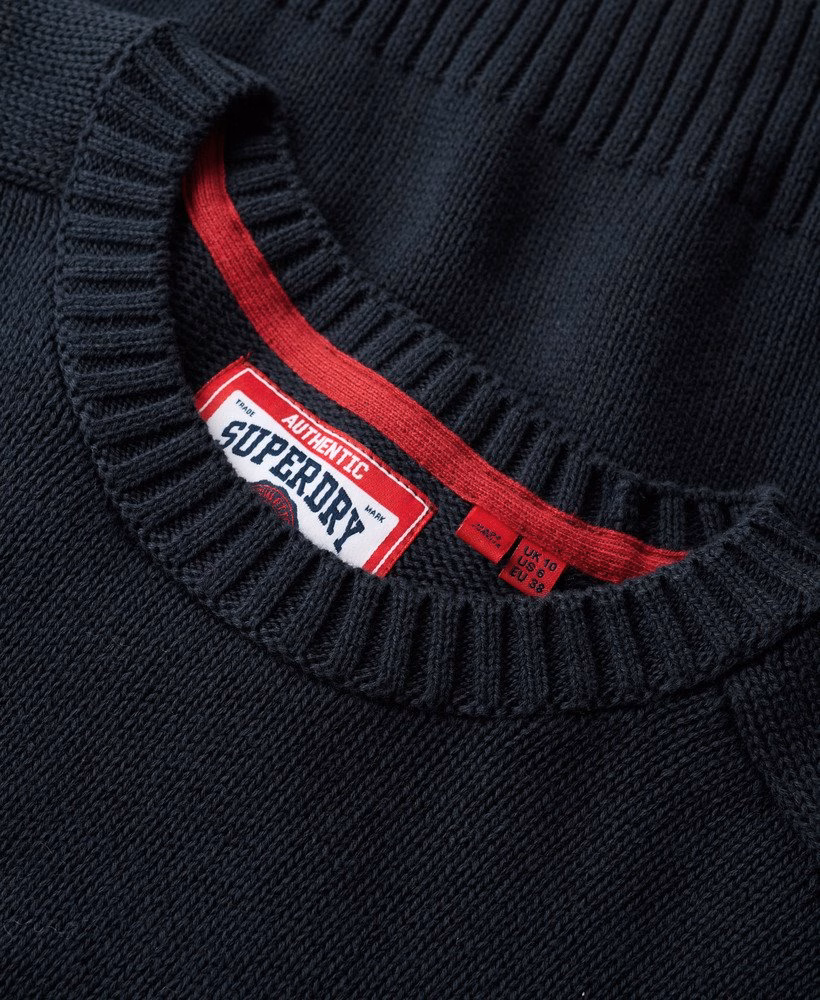 Slouchy gebreide trui met ronde hals