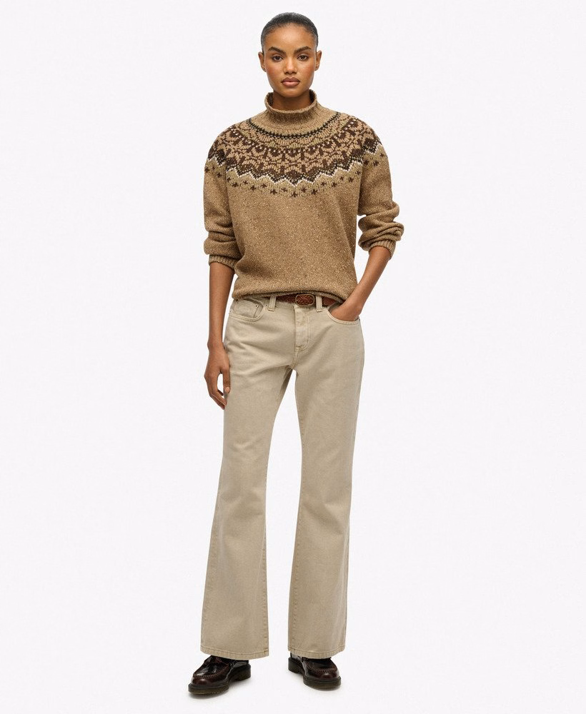 Fairisle trui met hoge hals
