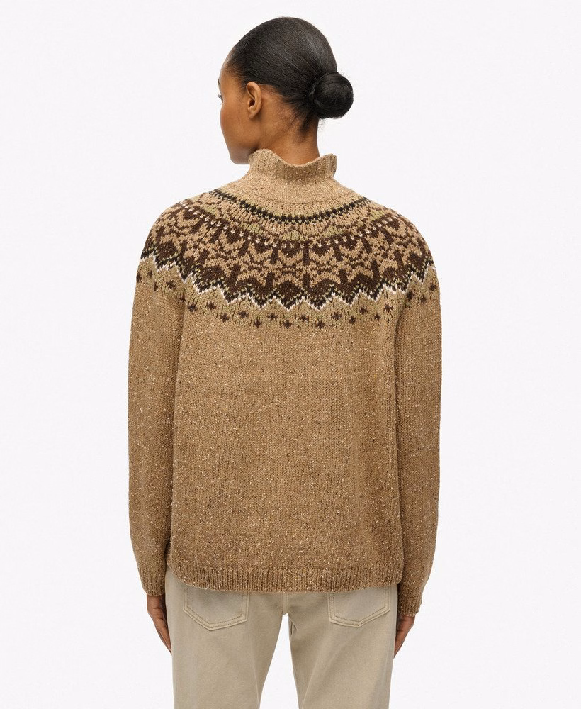 Fairisle trui met hoge hals