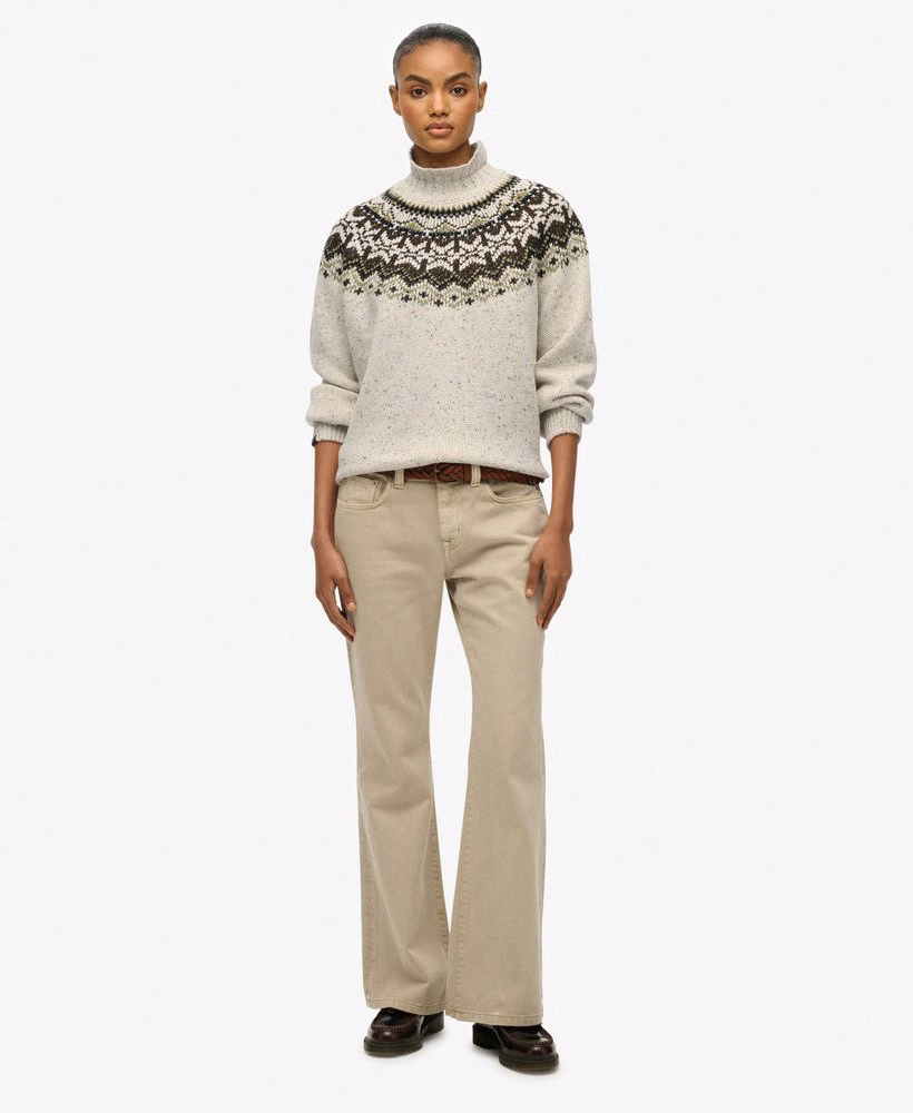 Fairisle trui met hoge hals