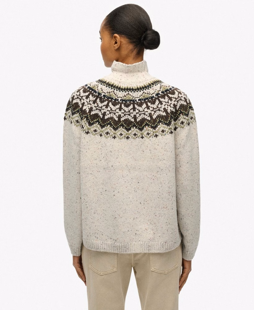 Fairisle trui met hoge hals