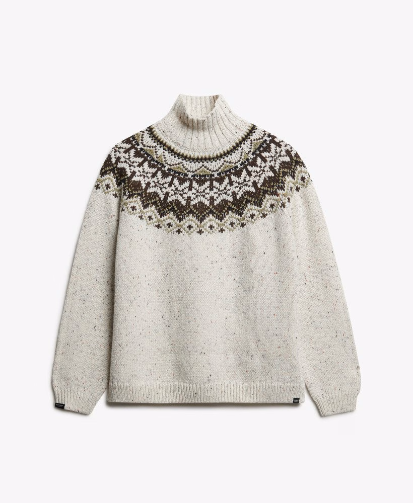 Fairisle trui met hoge hals