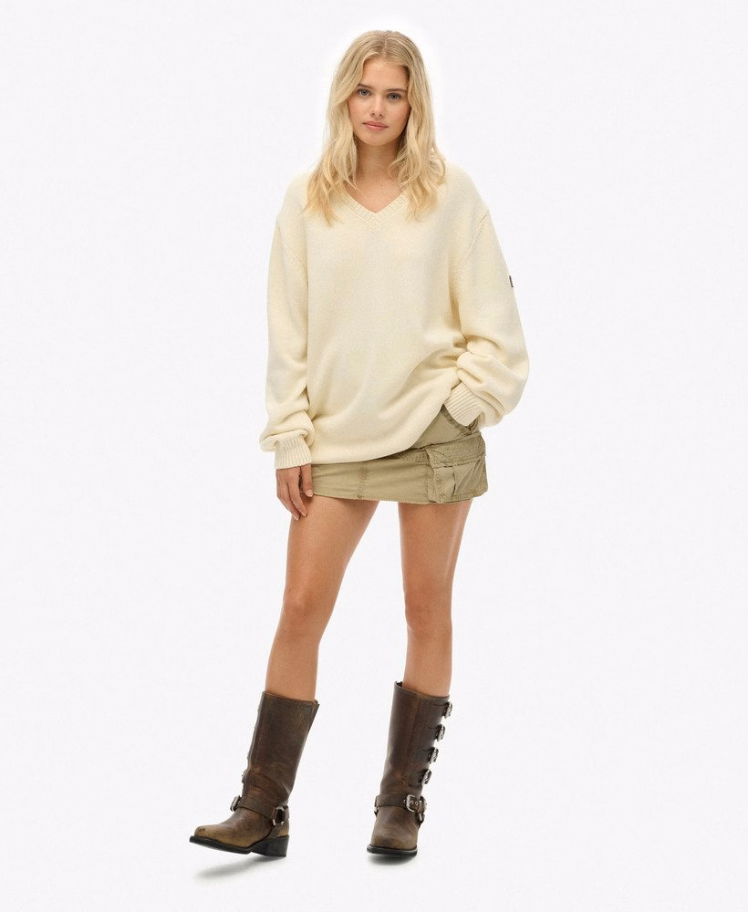 Oversized V-hals trui