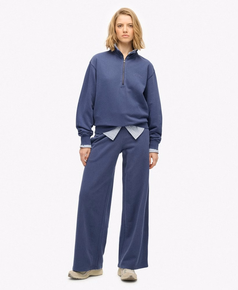 Essential Logo Garment Dye Half Zip Sweatshirt