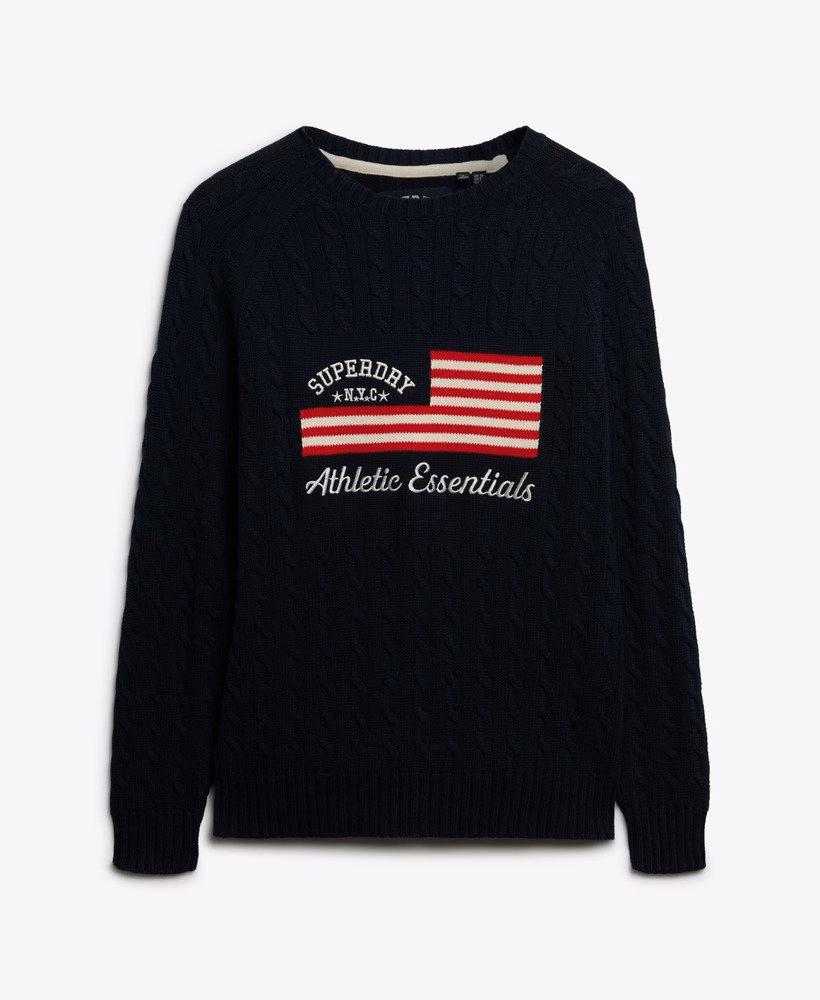 Slouchy Cable Flag gebreide trui