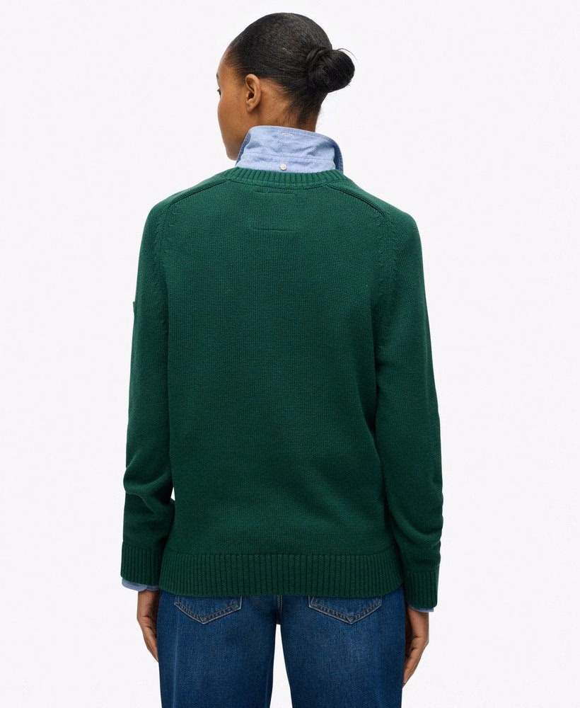 Slouchy gebreide trui met ronde hals
