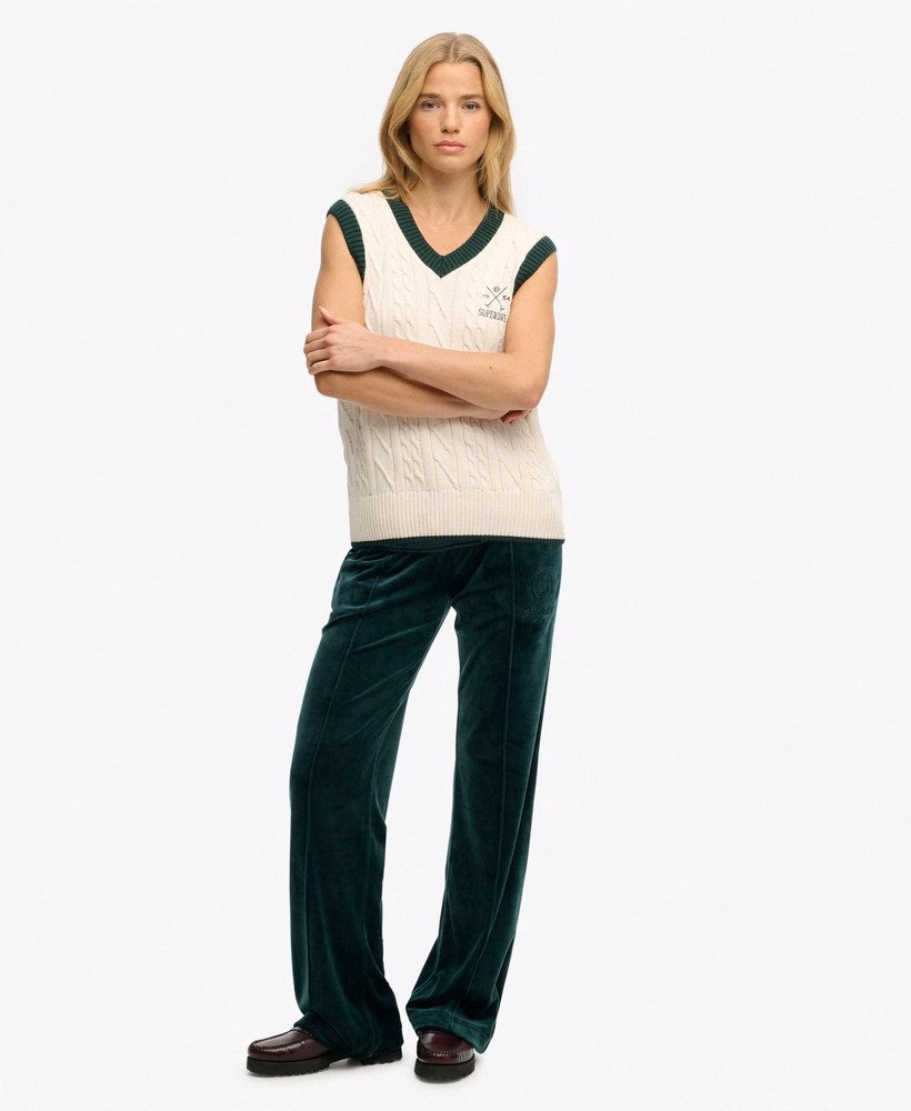 Gebreide tanktop in erfgoedstijl