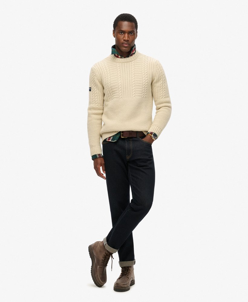 jacob crew jumper in ecru